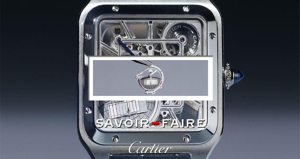 Cartier sublime la forme sobre de la montre Santos-Dumont
